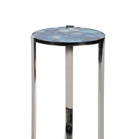 Кофейный столик Blue Agate silver L 0.55x0.35x0.35м