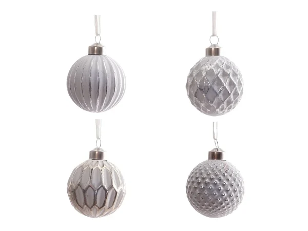 Елочное украшение Шар соты 6 см белый — изображение 2