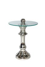 Кофейный стол "Королева" серебро 0.65x0.46x0.46м