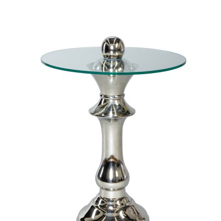 Кофейный стол "Королева" серебро 0.65x0.46x0.46м