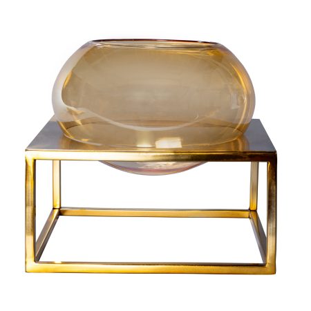 Ваза на золотом подстолье круглая 0.25x0.26x0.26м