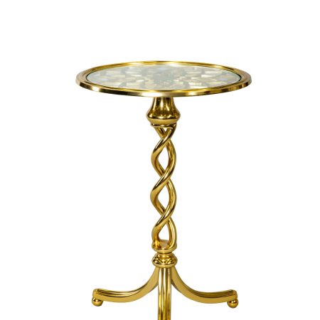 Кофейный стол "Спираль" золото 0.68x0.43x0.43м