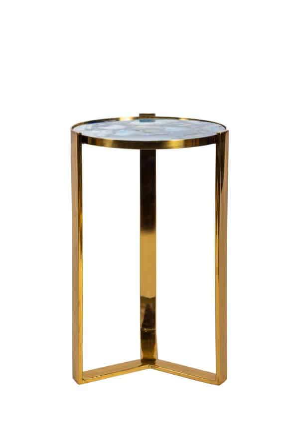Кофейный столик Blue Agate gold L 0.55x0.35x0.35м