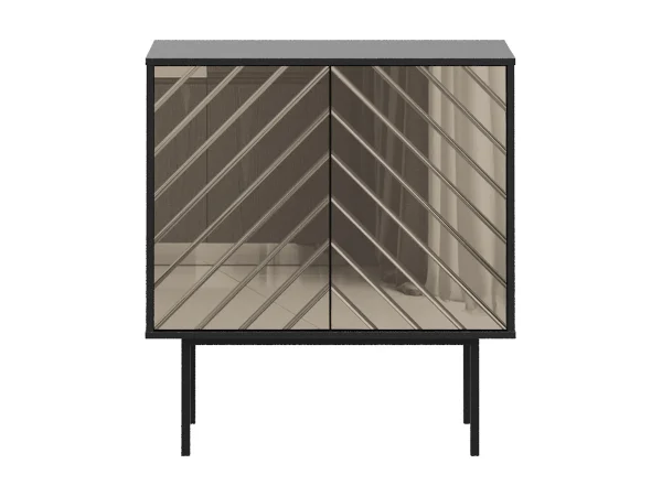 Шкаф Boho низкий черный, бронзовый — изображение 2