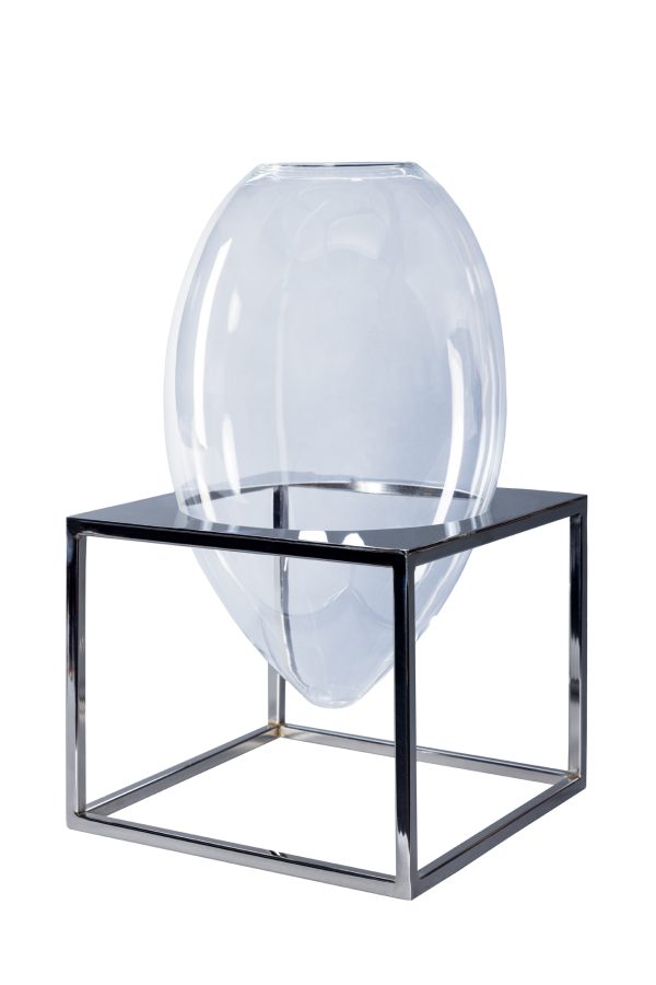 Ваза на серебряном подстолье овальная 0.43x0.25x0.25м — изображение 2