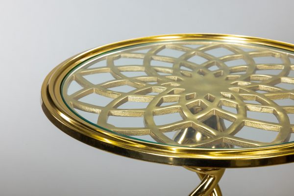 6fa04951a554fe46c1f57281632ba61d Кофейный стол "Спираль" золото 0.68x0.43x0.43м — изображение 3