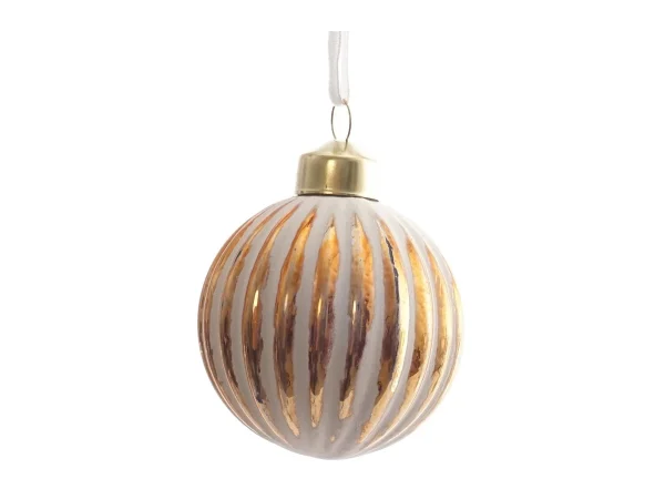 Елочное украшение Шар полоска 6 см