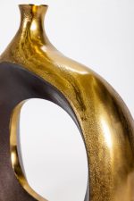 Ваза металлическая золото 0.45x0.415x0.117м — изображение 3