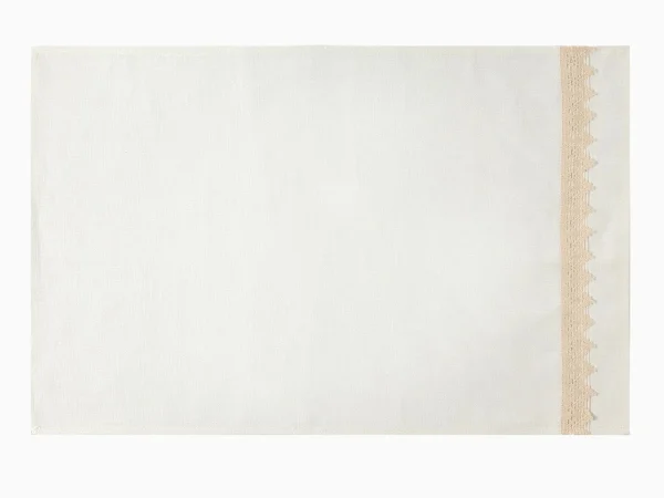 Полотенце льняное с кружевом 43х70 см белый — изображение 3