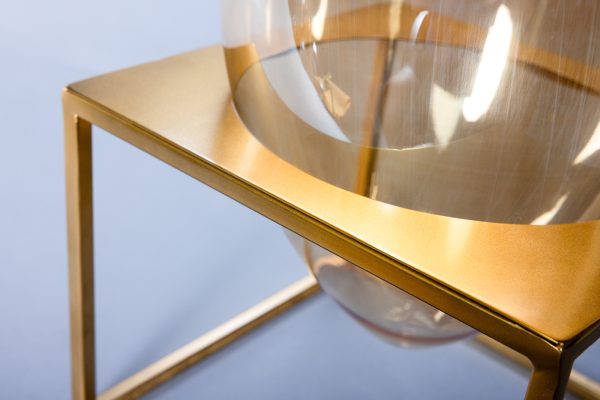 Ваза на золотом подстолье овальная 0.43x0.25x0.25м — изображение 3