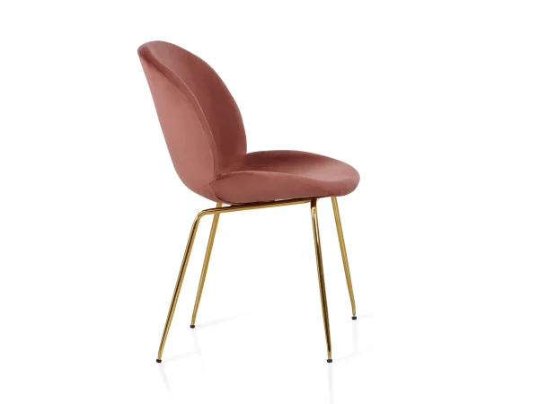 Стул Beetle розовый, золотистый — изображение 3