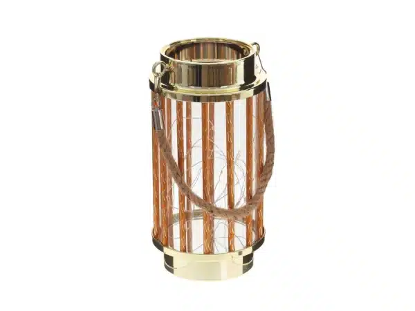 Изделие декоративное Фонарь золотистый — изображение 2