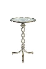 Кофейный стол "Спираль" серебро 0.68x0.43x0.43м