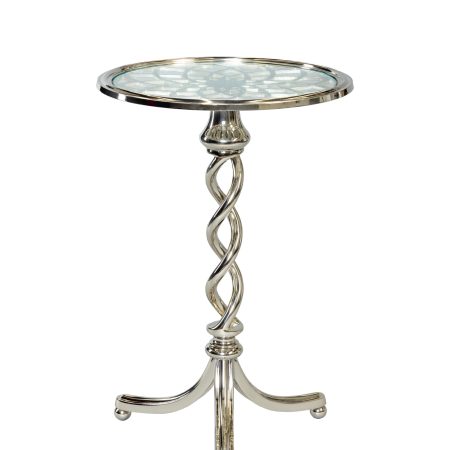 Кофейный стол "Спираль" серебро 0.68x0.43x0.43м