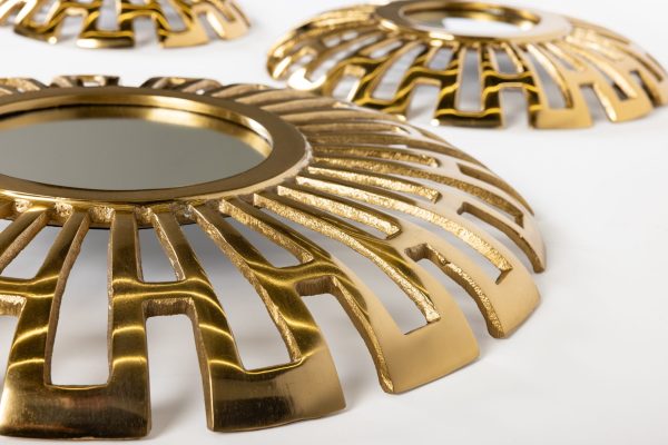 Настенный декор с зеркалом из 3-х штук 0.475x0.475x0.05м — изображение 3