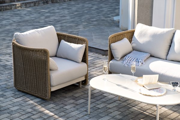 "Аликанте" лаунж-зона из искусственного ротанга, цвет соломенный — изображение 4