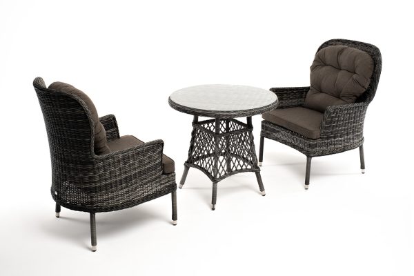 "Алиса" кофейный комплект из искусственного ротанга, цвет графит — изображение 4