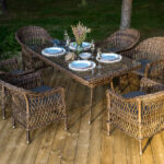 "Амароне" обеденная группа из искусственного ротанга на 6 персон