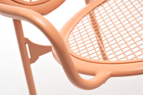 "Аполлон" стул с обработкой против ржавчины, стальной каркас, цвет светло-коралловый — изображение 5
