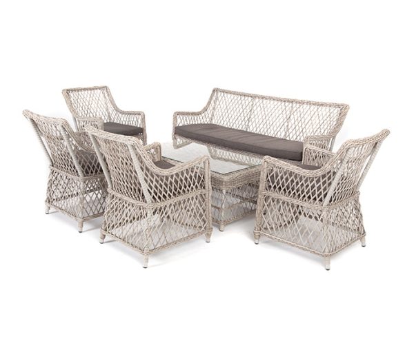 "Асти" лаунж-зона из искусственного ротанга на 6 персоны