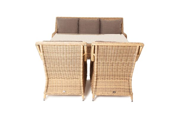 "Гляссе" обеденная группа из искусственного ротанга, цвет соломенный — изображение 5