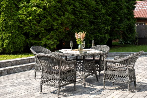 "Дольче" обеденная группа из искусственного ротанга, цвет графит — изображение 3
