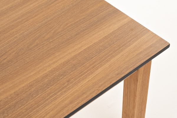 "Канны" журнальный столик из HPL 90х60, H40, основание дуб, цвет столешницы "дуб" — изображение 5