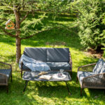 "Канны" лаунж-зона 4-местная из роупа со столом "Верона" (серый гранит)