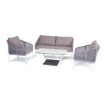 "Канны" лаунж-зона 4-местная плетеная из роупа (веревки)