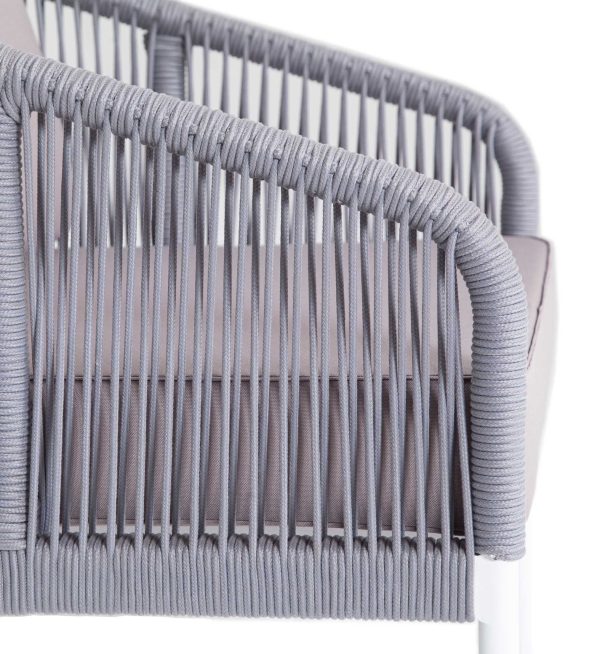 "Канны" лаунж-зона 4-местная плетеная из роупа (веревки), цвет светло-серый — изображение 5