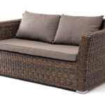 "Капучино" диван из искусственного ротанга (гиацинт) двухместный