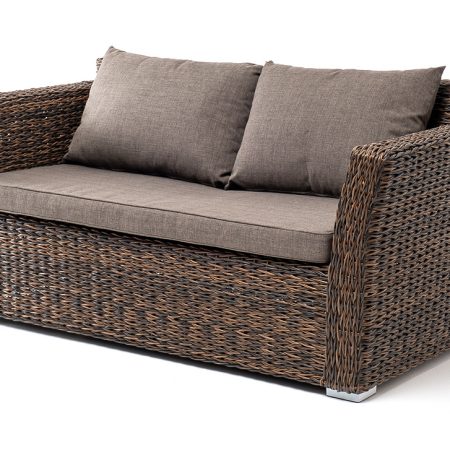 "Капучино" диван из искусственного ротанга (гиацинт) двухместный