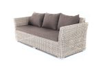 "Капучино" диван из искусственного ротанга трехместный, цвет бежевый — изображение 4