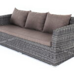 "Капучино" диван из искусственного ротанга трехместный