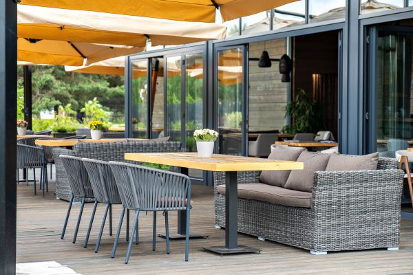 "Капучино" диван из искусственного ротанга трехместный, цвет графит — изображение 4