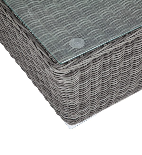 "Капучино" журнальный столик из искусственного ротанга, цвет графит — изображение 3