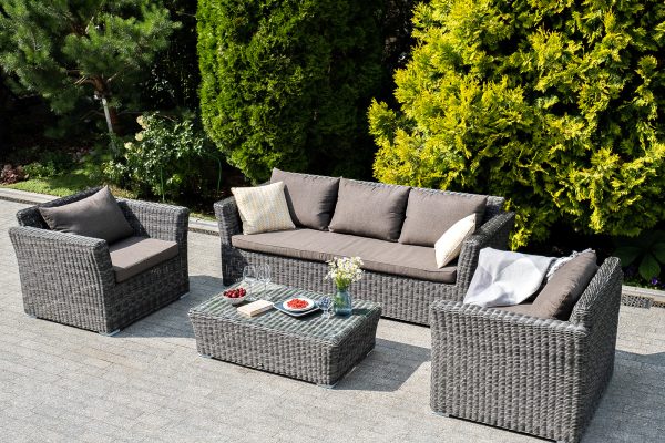 "Капучино" журнальный столик из искусственного ротанга, цвет графит — изображение 5