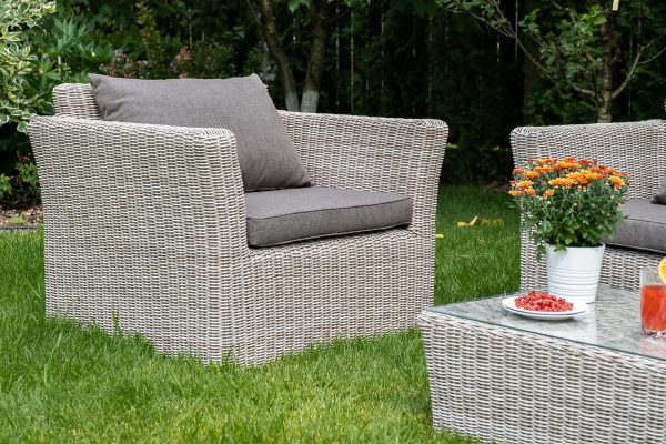 "Капучино" кресло из искусственного ротанга, цвет бежевый — изображение 4