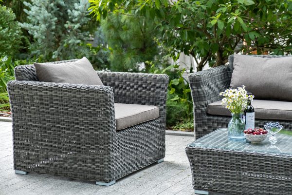 "Капучино" кресло из искусственного ротанга, цвет графит — изображение 3