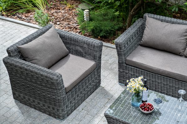 "Капучино" кресло из искусственного ротанга, цвет графит — изображение 4