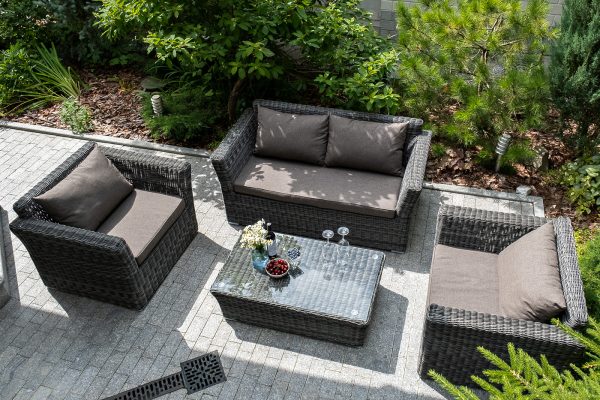 "Капучино" кресло из искусственного ротанга, цвет графит — изображение 5