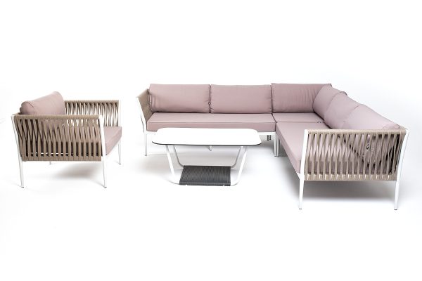 "Касабланка" модульная лаунж-зона из роупа (веревки), каркас из алюминия — изображение 3