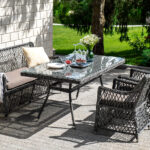 "Катания" обеденная группа плетеная на 4 персоны