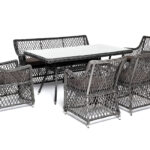 "Катания" обеденная группа плетеная на 6 персон