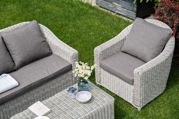 "Кон Панна" кресло из искусственного ротанга, цвет бежевый — изображение 3