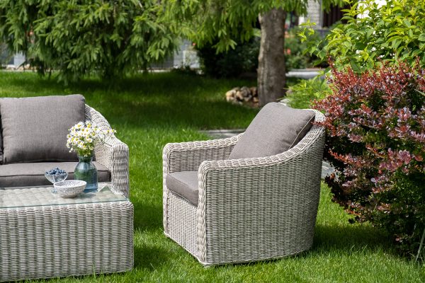 "Кон Панна" кресло из искусственного ротанга, цвет бежевый — изображение 5