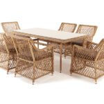 "Латте" обеденная группа плетеная