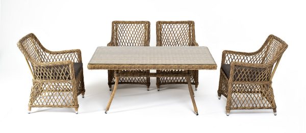 "Латте–140 L" обеденная группа плетеная