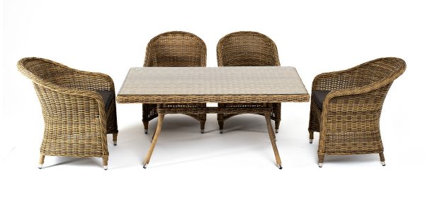 "Латте–140 R" обеденная группа плетеная