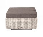 "Лунго" плетеная оттоманка с подушкой, цвет бежевый — изображение 3